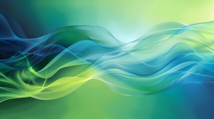 Obraz premium Gradient Green Blur Abstract Watercolor background,generative ai