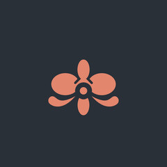 Modern Abstract Orchid Flower Logo Icon