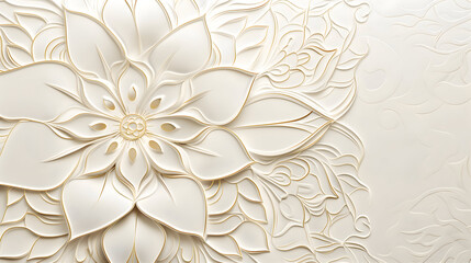 3d elegant luxury home ceiling wall wedding mandala background,generative ai