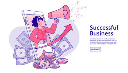 girls have megaphone, for sale, for business  and reward