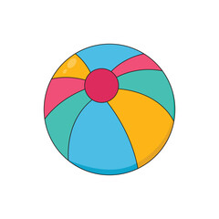 Obraz premium beach ball colorful isolated on white background