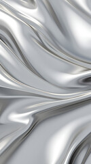 Fototapeta premium Digital silver wave curve sculpture abstract graphic poster background