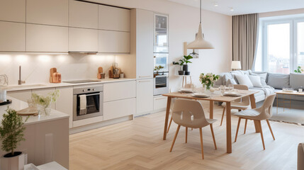 Contemporary Open Plan Kitchen and Living Space