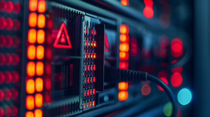 A person is pointing at a red button on a computer screen. The button is labeled "up" and is glowing red. Concept of urgency or importance, as the person is actively engaging with the computer system