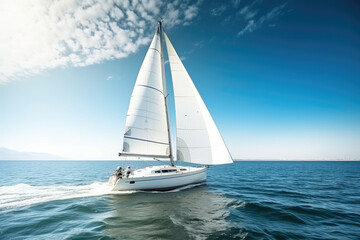 Fototapeta premium Serene Ocean Sailing Adventure