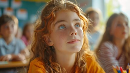 Fototapeta premium Parents listening attentively to a teacher's feedback