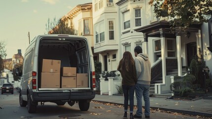 Couple Moving Into New Home