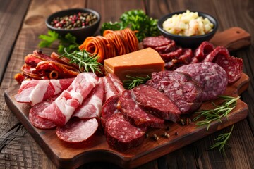 tenderloin, salami, and smoked meat, each offering a distinct and luxurious flavor profile.