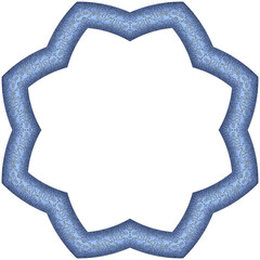 Transparent Frame - Blue Pattern