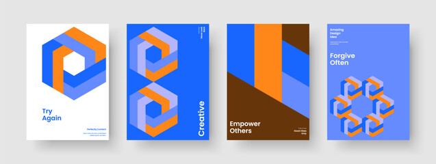 Fototapeta premium Abstract Brochure Design. Isolated Poster Template. Geometric Flyer Layout. Book Cover. Banner. Business Presentation. Report. Background. Brand Identity. Notebook. Portfolio. Journal. Magazine