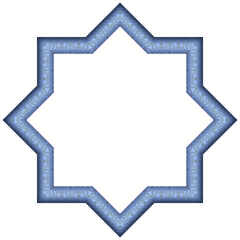 Transparent Frame - Blue Pattern