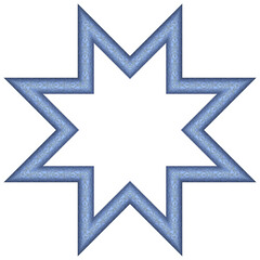 Transparent Frame - Blue Pattern