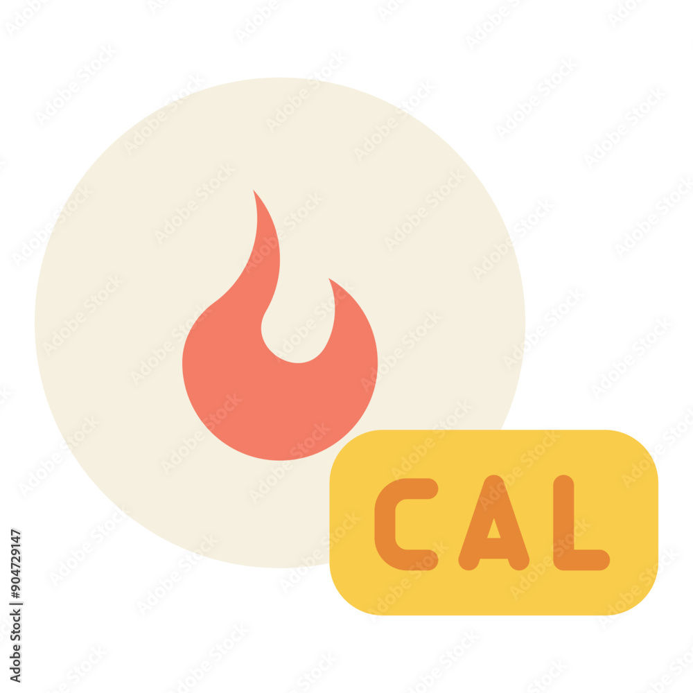 Poster burning calories flat icon