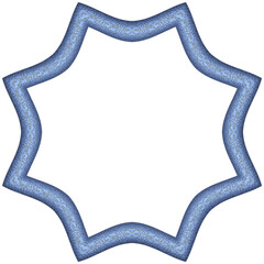 Transparent Frame - Blue Pattern
