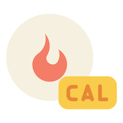 burning calories flat icon