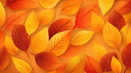 Autumn leaves in sunlight