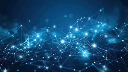abstract technology connection blue background
