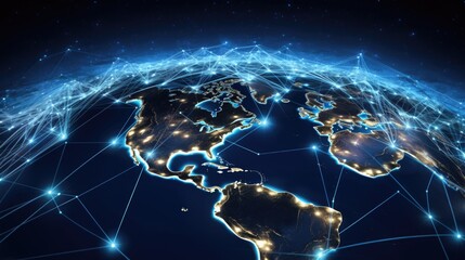Fototapeta premium Global network connections