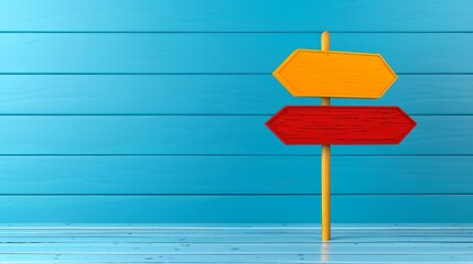 business concept different direction signpost