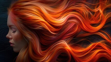 Naklejka premium Close-up of color hair