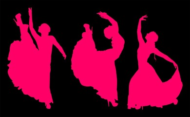 baile, danza, silueta, bailarina, danza ritmica, silueta, deporte, ballet, vector, ballet, movimiento