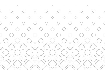Vertical halftone with grey outline rounded rhombus pattern. Vector Background Illustration.