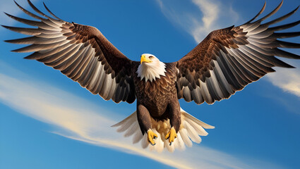 Obraz premium An eagle in the sky. generated ai