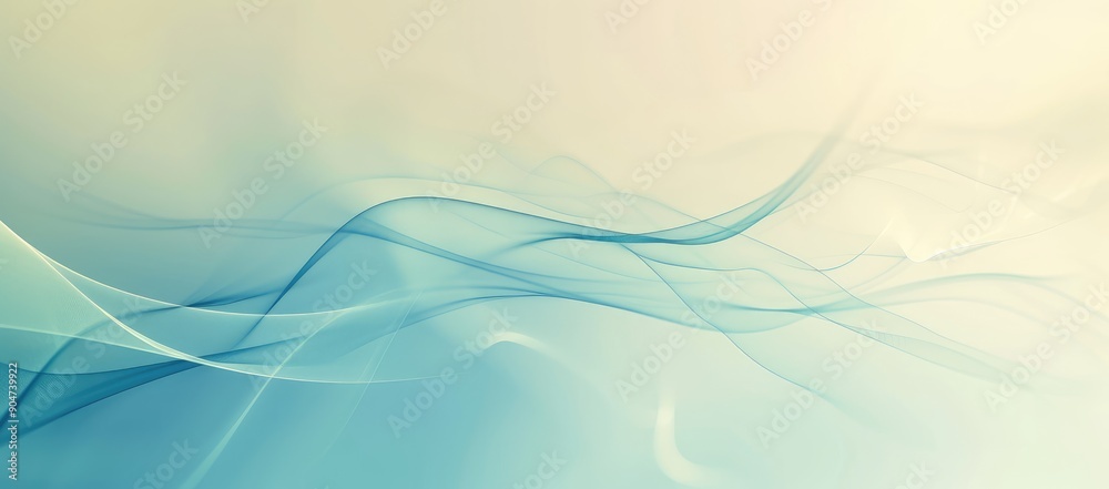 Canvas Prints serene blue abstract wave design background