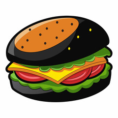 hamburger on white background