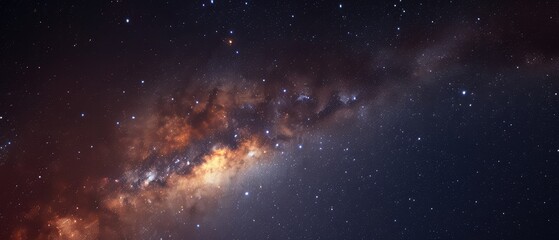 Fototapeta premium Majestic Milky Way Galaxy Panoramic Night Sky