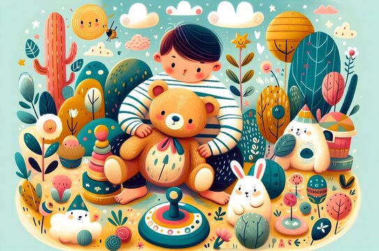 D&iacute;a del Ni&ntilde;o con Osito de Peluche Teddy