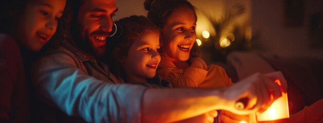 Family Bonding Over A Warm Cozy Evening