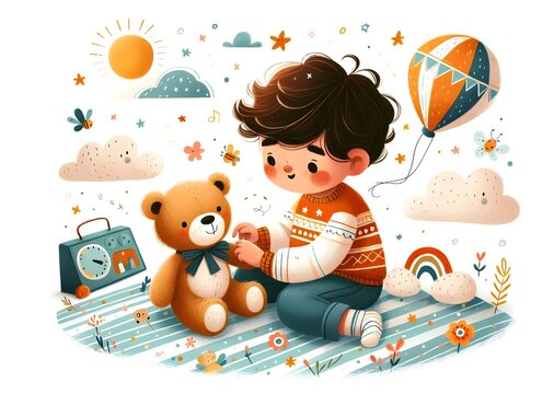 D&iacute;a del Ni&ntilde;o con Osito de Peluche Teddy