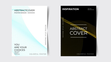 Modern gradient poster background vector set. Minimalist style cover template with vibrant perspective 3d geometric prism shapes collection. Ideal design for brochure, cover, banner, flyer, card, web