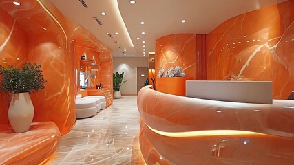 Administrator area at a beauty spa salon reception