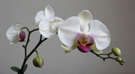 Obraz premium pink orchid on a black background