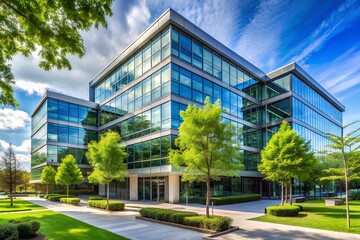 Modern Abstract Building Against Blue Sky: A Vision of Architectural Innovation