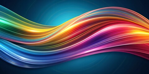 Abstract Colorful Swirling Lines Background - Blue, Red, Yellow, Green, Purple, and Pink.
