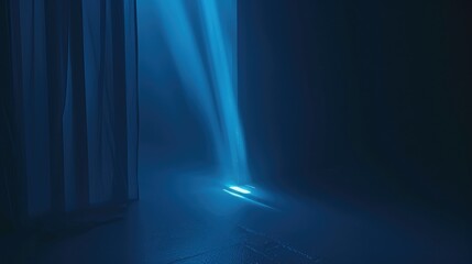 Mysterious Blue Light Streaming Through Door