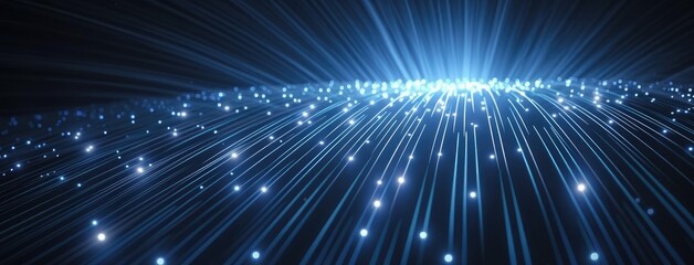 Fototapeta premium Abstract Fiber Optic Lights Technology Background