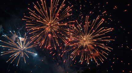 Fototapeta premium Spectacular Fireworks Display in Night Sky