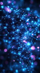 A blue and purple image of a starry sky with many small dots. The image is abstract and has a dreamy, ethereal quality to it