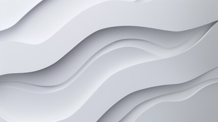Fototapeta premium Elegant White Wavy Abstract Background Design