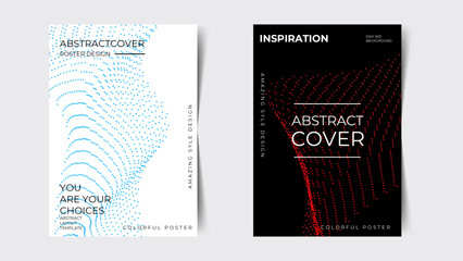 Modern gradient poster background vector set. Minimalist style cover template with vibrant perspective 3d geometric prism shapes collection. Ideal design for brochure, cover, banner, flyer, card, web