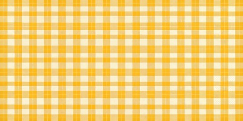 Yellow and White Checkered Pattern Texture Background Seamless