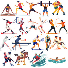Fototapeta premium illustration of sports players