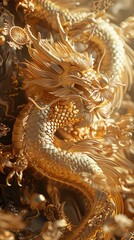 Fototapeta premium Capture the richness and significance of gold across diverse cultures through a dynamic low-angle perspective Include symbols like the 