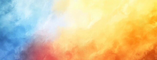 Vibrant Watercolor Sky with Warm and Cool Hues