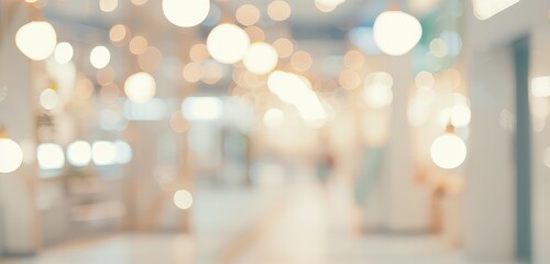 Abstract Blurred Lights in Modern Shopping Mall