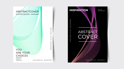 Set of template background design vector. Collection of creative abstract gradient vibrant colorful perspective 3d geometric shape background. Art design for banner, cover, card, flyer, web.